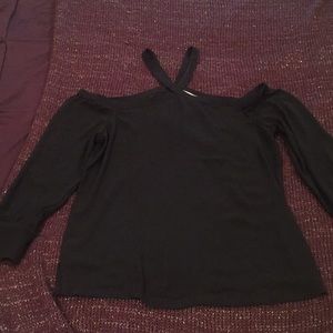 LOFT Off the Shoulder Sexy Black Blouse